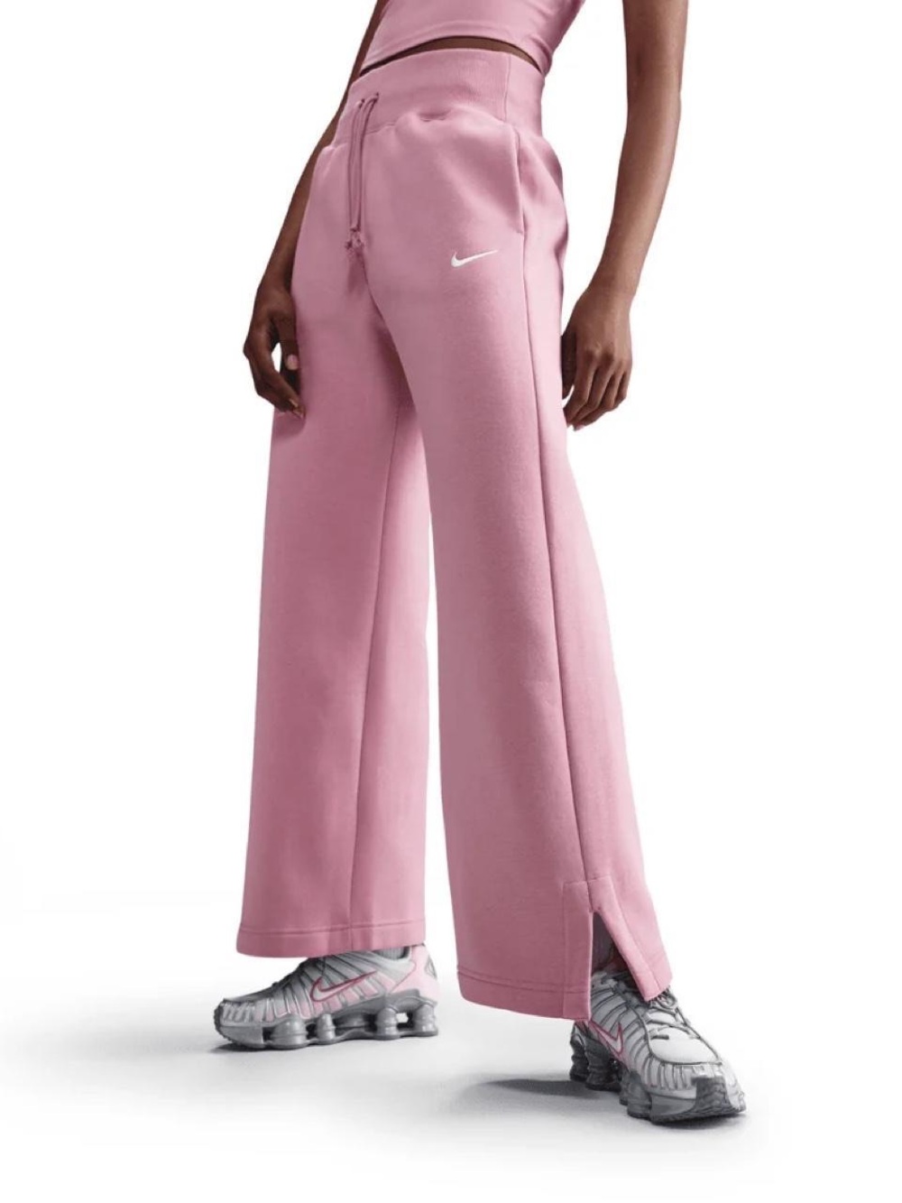 Nike Women’s Phoenix Fleece Pink Wide-Leg Pants